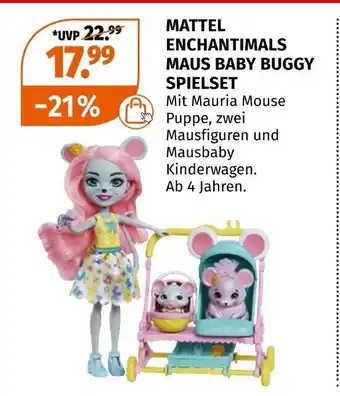 Müller Mattel Enchantimals Maus Baby Buggy Spielset Angebot