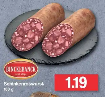 Famila Nord West Binckebanck Schinkenrotwurst 100g Angebot