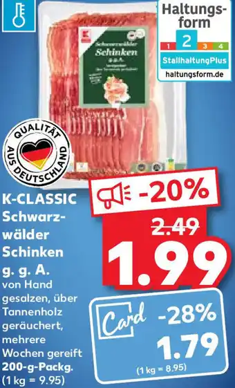 Kaufland K-Classic Schwarzwälder Schinken g.g.A. 200 g Packg. Angebot