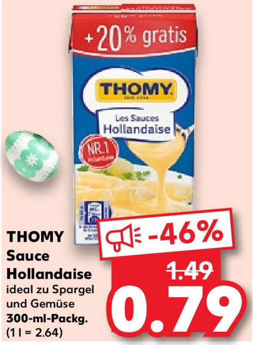 Thomy Sauce Hollandaise 300 ml Packg. Angebot bei Kaufland