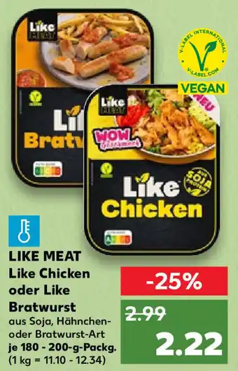 Kaufland Like Meat Like Chicken oder Like Bratwurst 180-200 g Packg. Angebot