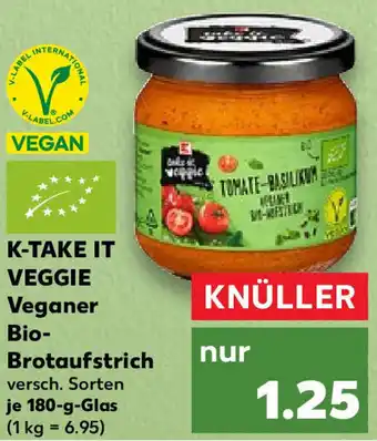 Kaufland K-Take It Veggie Veganer Bio Brotaufstrich 180 g Glas Angebot