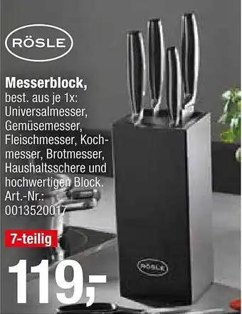 Opti Wohnwelt Rösle messerblock Angebot