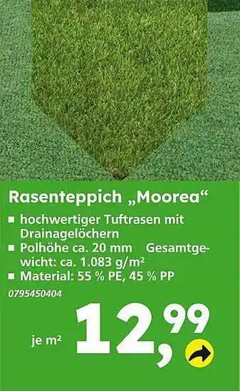 Globus Baumarkt Rasenteppich „moorea“ Angebot