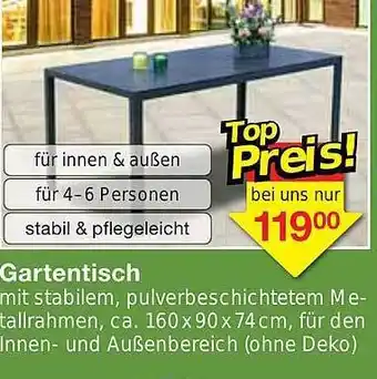 Jawoll Gartentisch Angebot