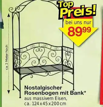 Jawoll Nostalgischer rosenbogen mit bank Angebot