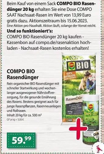 Kiebitzmarkt Compo bio rasendünger Angebot