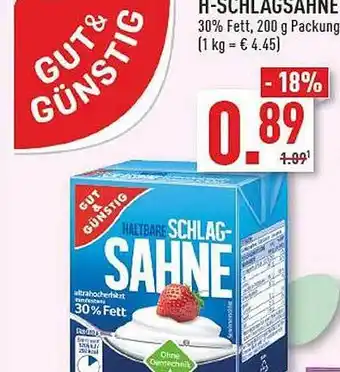 Marktkauf Gut & günstig h-schlagsahne Angebot