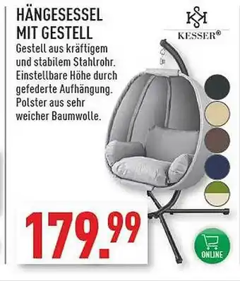 Marktkauf Kesser hängesessel mit gestell Angebot