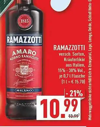 Marktkauf Ramazzotti verschiedene sorten Angebot