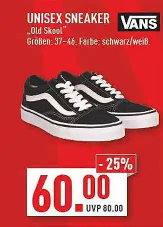 Marktkauf Vans unisex sneaker „old skool“ Angebot