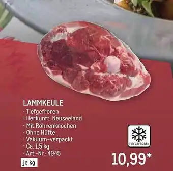 METRO Lammkeule Angebot