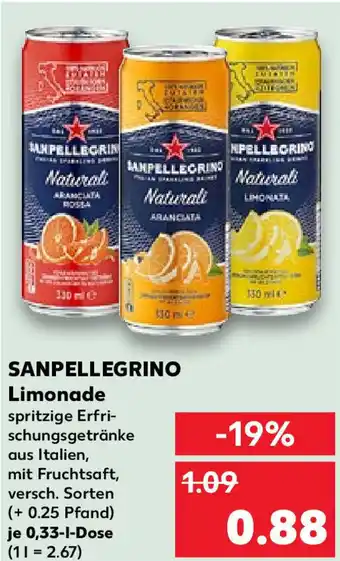 Kaufland San Pellegrino Limonade je 0,33 l Dose Angebot