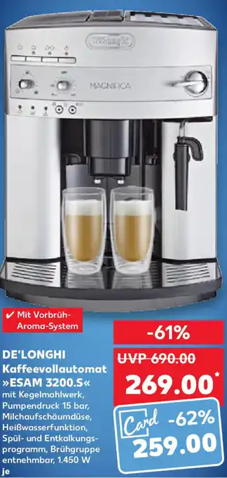 Kaufland De'Longhi Kaffevollautomat>>ESAM 3200.S<< Angebot