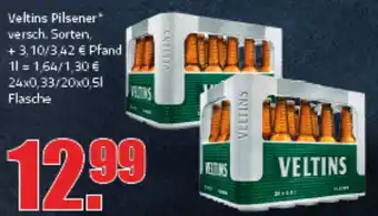 Ihr Frischmarkt Veltins Pilsener 24x0,33/20x0,5 L Flasche Angebot