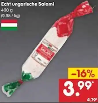 Netto Marken-Discount Echt ungarische Salami 400 g Angebot