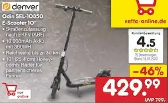 Netto Marken-Discount Denver Odin SEL-10350 E-Scooter 10" Angebot