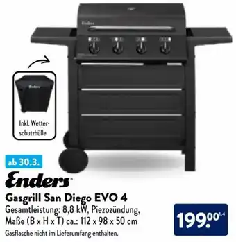 Aldi Nord Enders Gasgrill San Diego Evo 4 Angebot