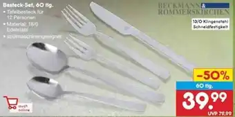 Netto Marken-Discount Beckmann & Rommerskirchen Besteck Set, 60 tlg. Angebot