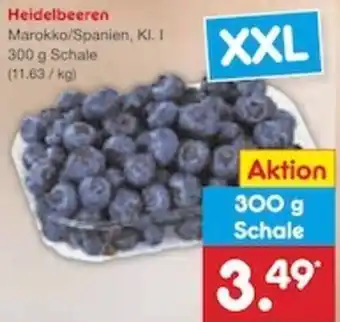 Netto Marken-Discount Heidelbeeren 300 g Schale Angebot