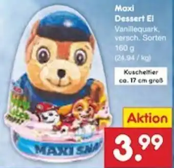 Netto Marken-Discount Maxi Dessert Ei 160 g Angebot