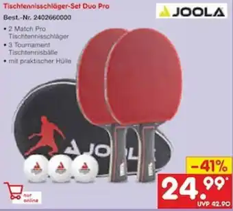 Netto Marken-Discount Joola Tischtennisschläger Set Duo Pro Angebot