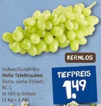 nahkauf Helle Tafeltrauben 500 g Schale Angebot