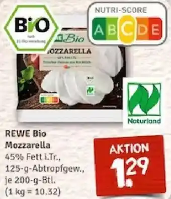 nahkauf Rewe Bio Mozzarella 200 g Btl. Angebot