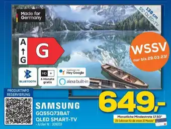 Euronics Samsung GQ55Q73BAT QLED Smart TV Angebot