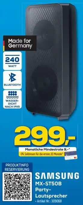 Euronics Samsung MX-ST50B Party Lautsprecher Angebot