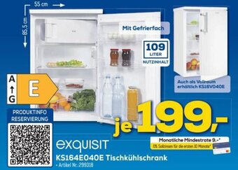 Euronics Exquisit KS164E040E Tischkühlschrank Angebot
