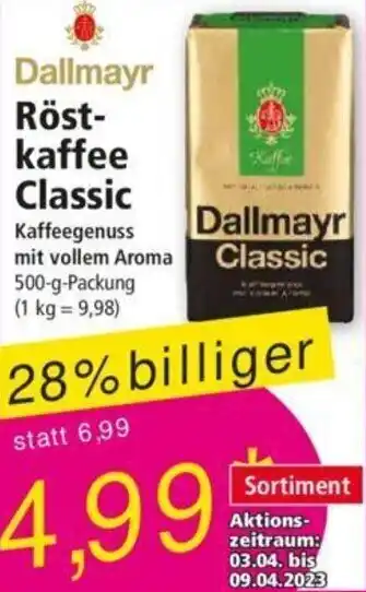 Norma Dallmayr Röstkaffee Classic 500 g Packung Angebot