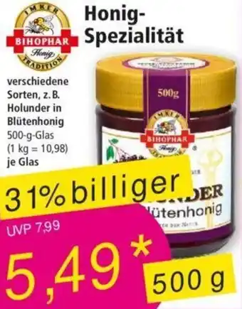 Norma Bihophar Honig Spezialität 500 g Glas Angebot