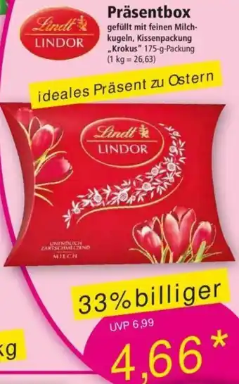 Norma Lindt Lindor Präsentbox 175 g Packung Angebot