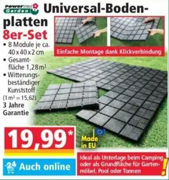 Norma Powertec Garden Universal Bodenplatten 8er Set Angebot