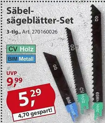 Sonderpreis Baumarkt Säbel-sägeblätter-set Angebot