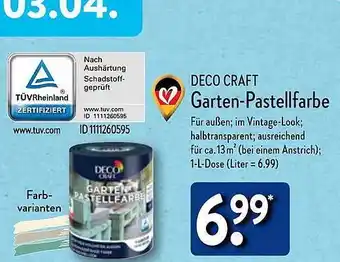 Aldi Nord Deco craft garten-pastellfarbe Angebot