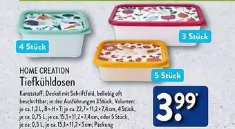 Aldi Nord Home creation tiefkühldosen Angebot