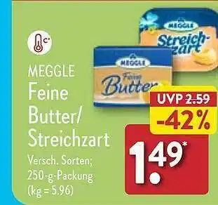 Aldi Nord Meggle feine butter oder streichzart Angebot