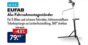 Aldi Nord Eufab alu-fahrradmontageständer Angebot