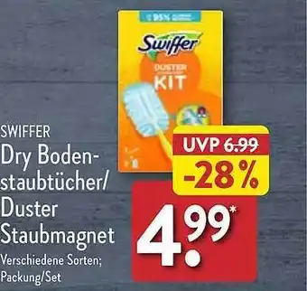 Aldi Nord Swiffer dry bodenstaubtücher oder duster staubmagnet Angebot