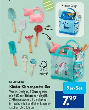 Aldi Süd Gardenline kinder-gartengeräte-set Angebot