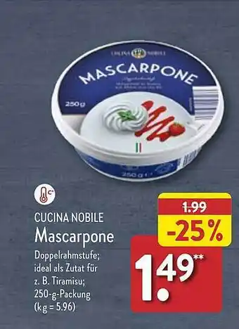 Aldi Nord Cucina nobile mascarpone Angebot