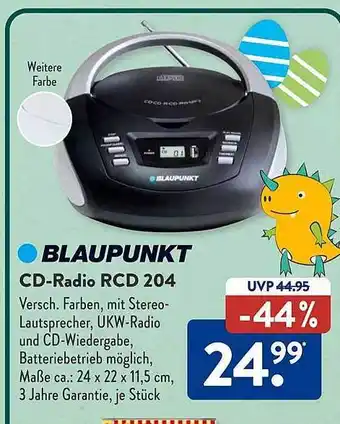 Aldi Süd Blaupunkt cd-radio rcd 204 Angebot