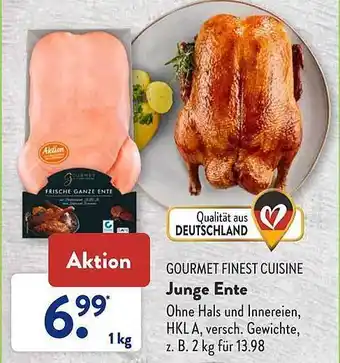 Aldi Süd Gourmet finest cuisine junge ente Angebot