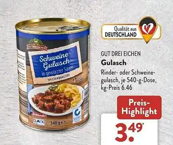 Aldi Süd Gut drei eichen gulasch Angebot