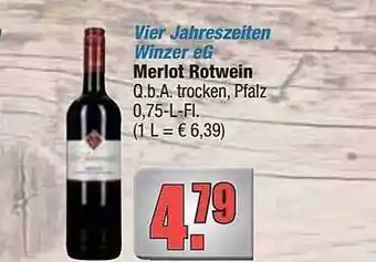 alldrink Vier jahreszeiten winzer eg merlot rotwein Angebot