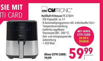 CITTI Markt Clatronic heißluft-fritteuse fr 3782h Angebot