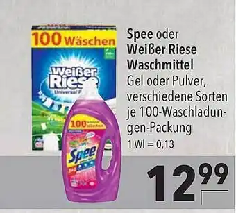 CITTI Markt Spee oder weißer riese waschmittel Angebot