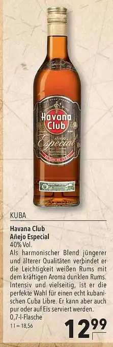 CITTI Markt Havana club añejo especial Angebot